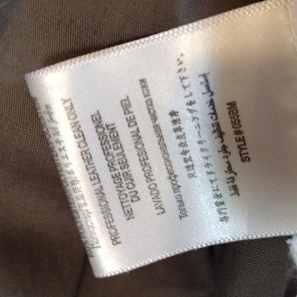 Women's BCBG Max Azria Army Green leather jacket Small - Picture 13 of 17